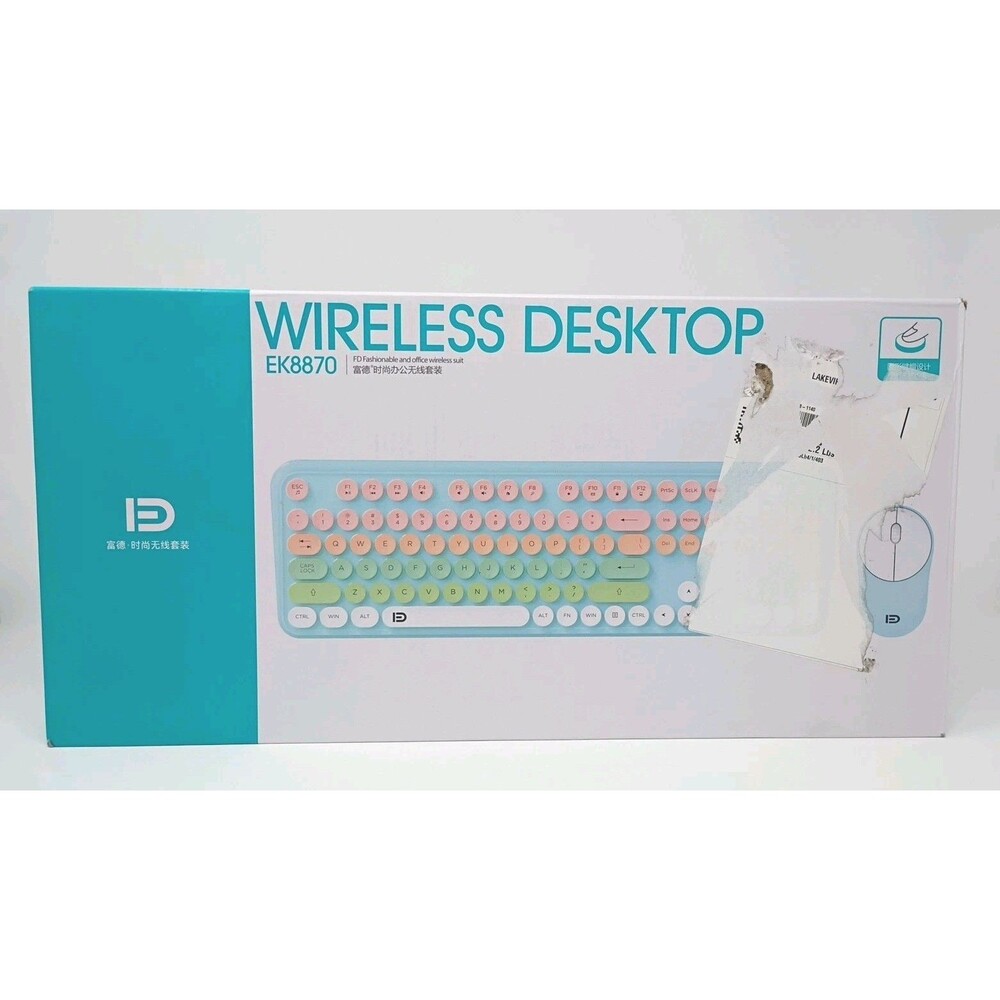 FD 2.4GHz Wireless Keyboard and Mouse Set with Switch Button Full-Size Keyboard - Picture 3 of 12